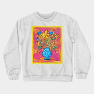 'Flowers in a Blue Vase' Crewneck Sweatshirt